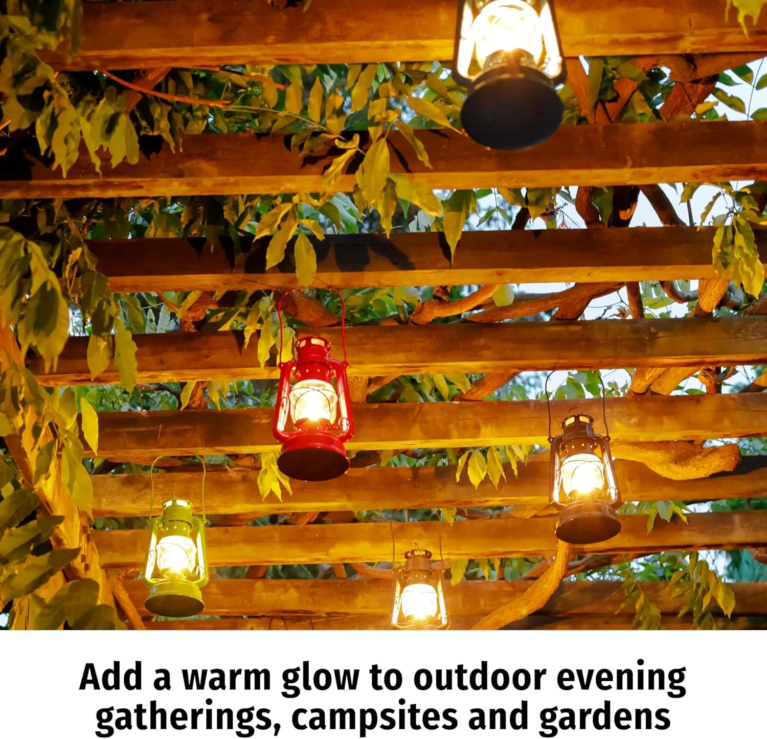Galvanized Storm Lantern, Green, 26 cm