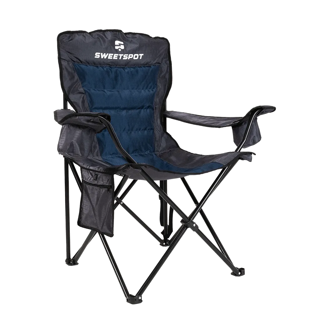 Gameday Portable Outdoor Collapsible Folding Chair with Cup Holder, Pockets and 300  lb load capacity