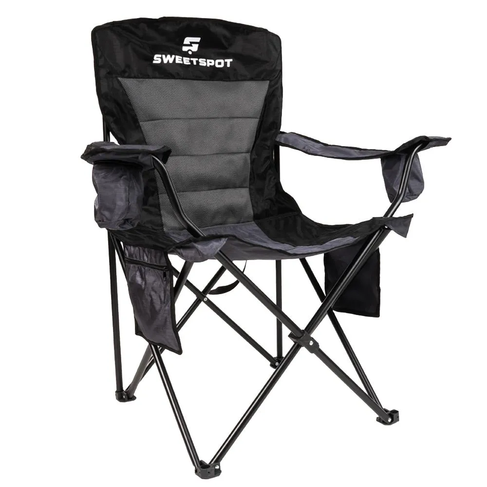 Gameday Portable Outdoor Collapsible Folding Chair with Cup Holder, Pockets and 300  lb load capacity