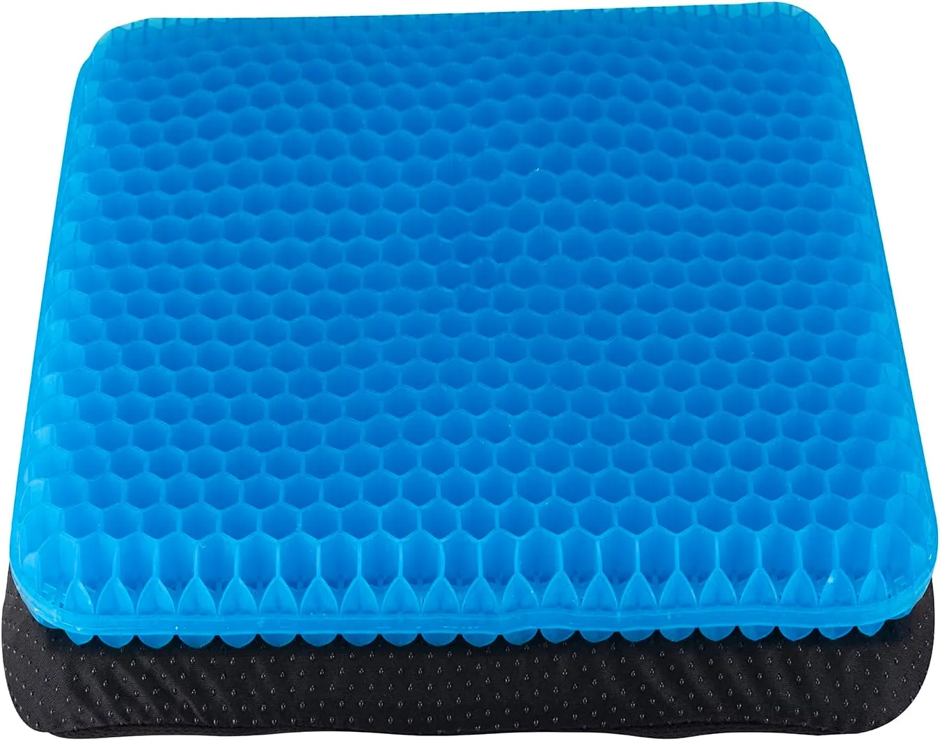 Gel Seat Cushion, Chair Cushions with Non-Slip Cover, Breathable Honeycomb Car Seat Cushion for Pressure Relief Back Pain, Home Wheelchair Office Chair Cushion (16x14x1.6 inch)