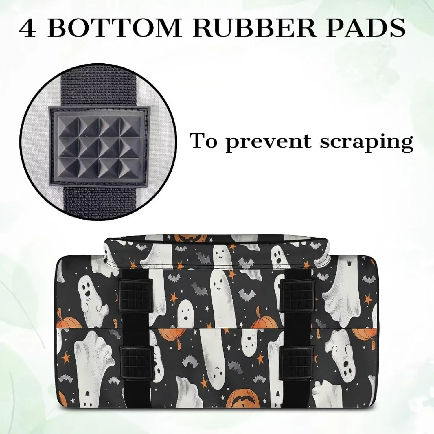 Ghost Jack-O'-Lantern Sewing Machine Tote Bag Universal Sewing Machine Carrier Protector Travel Bag Organizer Portable Halloween Sewing Box Storage Bag Fits for Most Sewing Machines