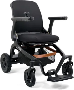 Golden Technologies Golden Ally - Manual Fold Power Wheelchair - Memory Foam Seat - USB Port - Smart Control Mobile App - Airline and Cruise Approved Removable Lithium Battery - 56 lbs. Total (Black)