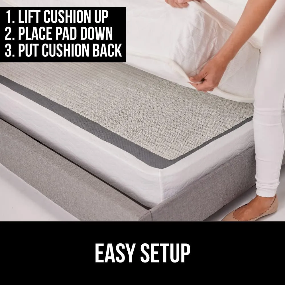 GORILLA GRIP Non Slip Couch Gripper, Prevents Couches from Sliding and Holds Bed in Place, Pad Grips Beds, Sofa, Mattresses, Chair Cushions and Helps Keep Topper from Slipping, Easy Trim Pads