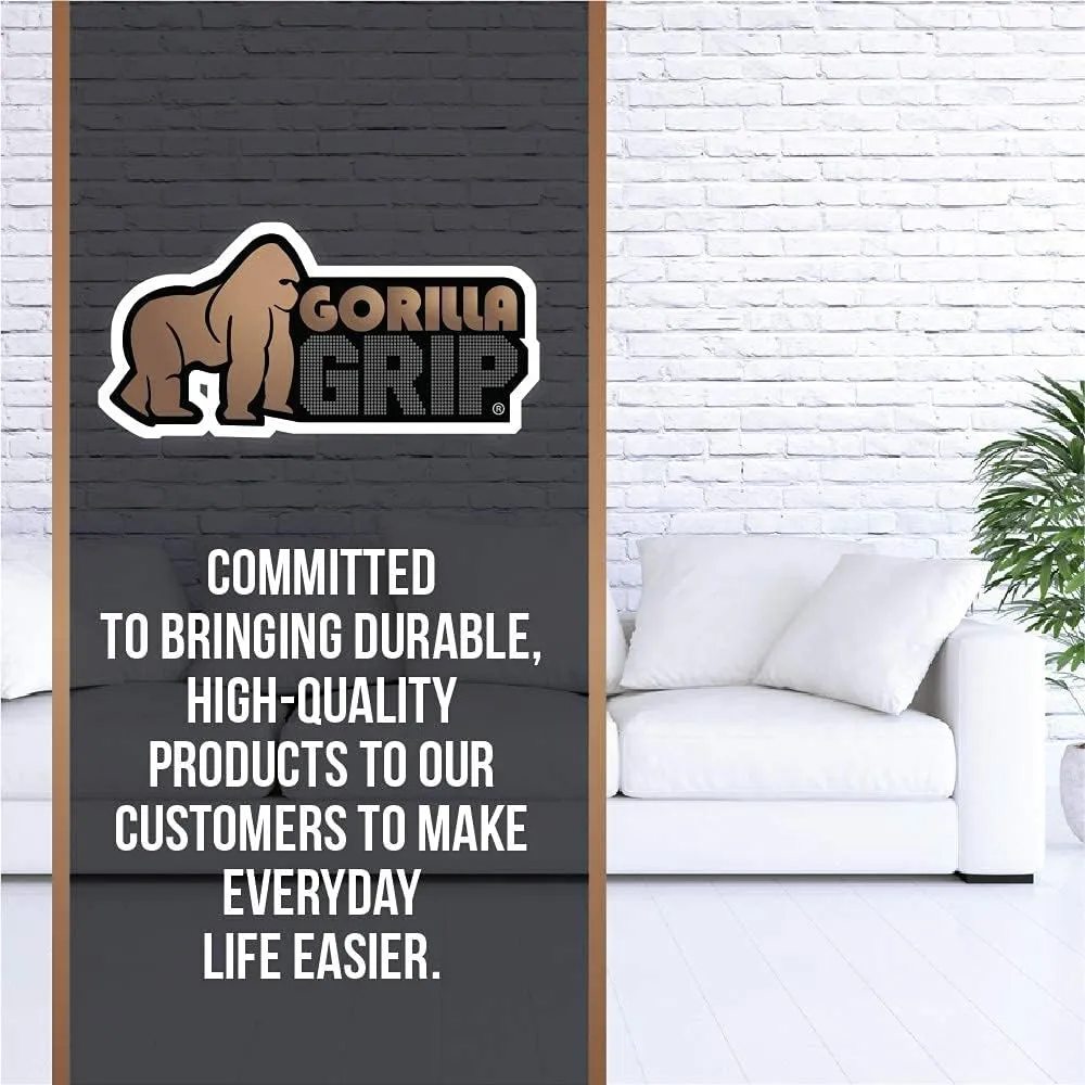 GORILLA GRIP Non Slip Couch Gripper, Prevents Couches from Sliding and Holds Bed in Place, Pad Grips Beds, Sofa, Mattresses, Chair Cushions and Helps Keep Topper from Slipping, Easy Trim Pads