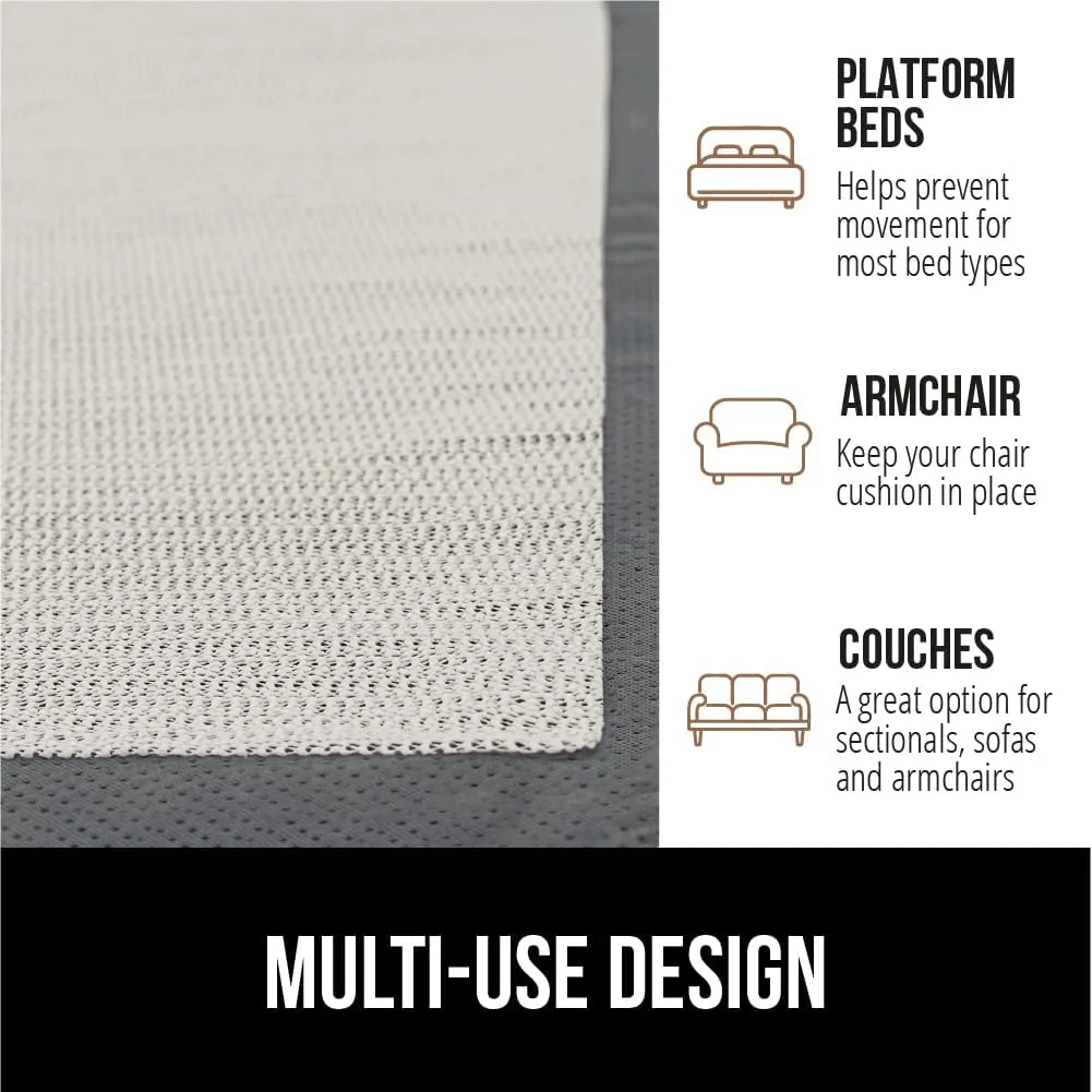 GORILLA GRIP Non Slip Couch Gripper, Prevents Couches from Sliding and Holds Bed in Place, Pad Grips Beds, Sofa, Mattresses, Chair Cushions and Helps Keep Topper from Slipping, Easy Trim Pads