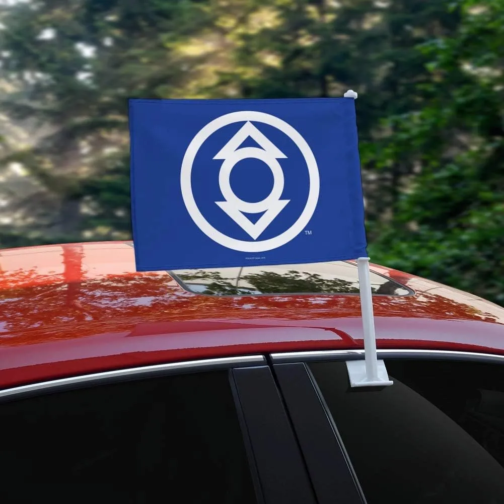 GRAPHICS & MORE Green Lantern Blackest Night Indigo Lantern Logo Car Truck Flag with Window Clip On Pole Holder
