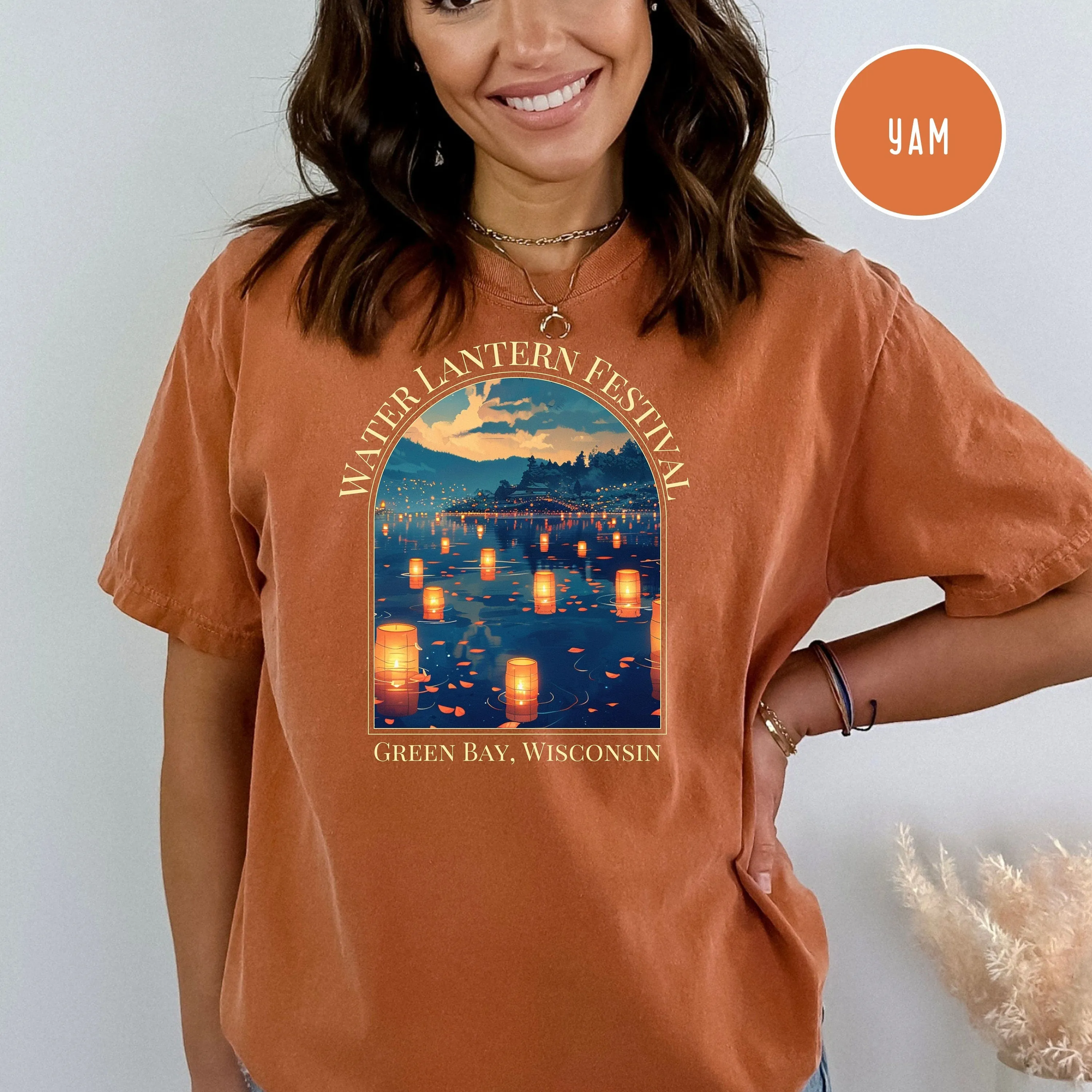 Green Bay Wisconsin Water Lantern Festival Comfort Colors® Tee