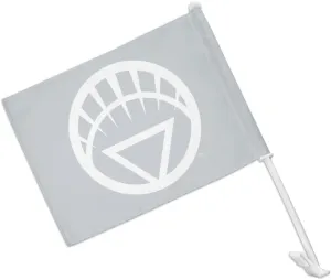 Green Lantern Blackest Night White Lantern Logo Car Truck Flag with Window Clip On Pole Holder