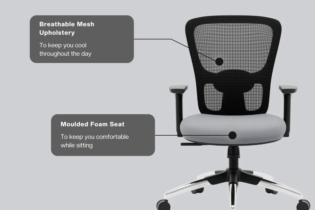 Green Soul Renewed Jupiter Superb Mid Back Office Chair