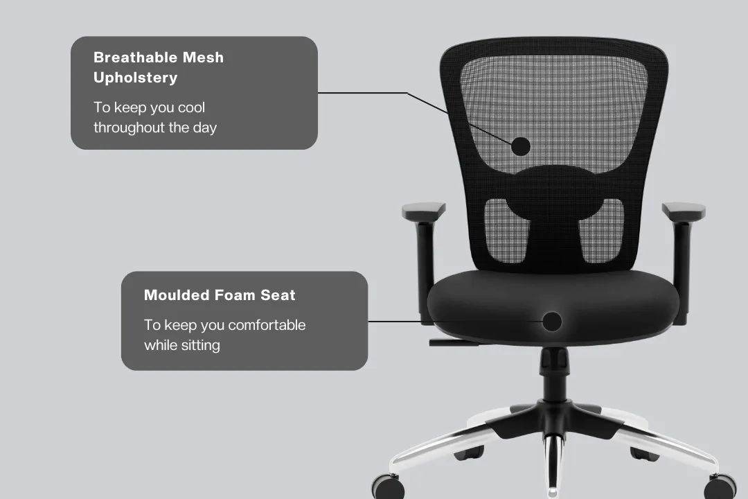 Green Soul Renewed Jupiter Superb Mid Back Office Chair