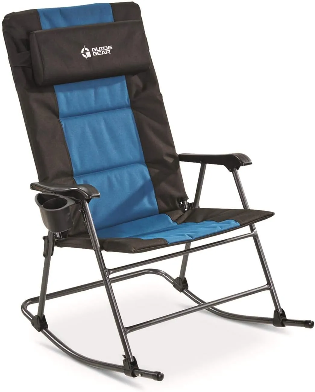 Guide Gear Oversized Rocking Camp Chair, Portable, Outdoor, Folding, 500 Pound Capacity