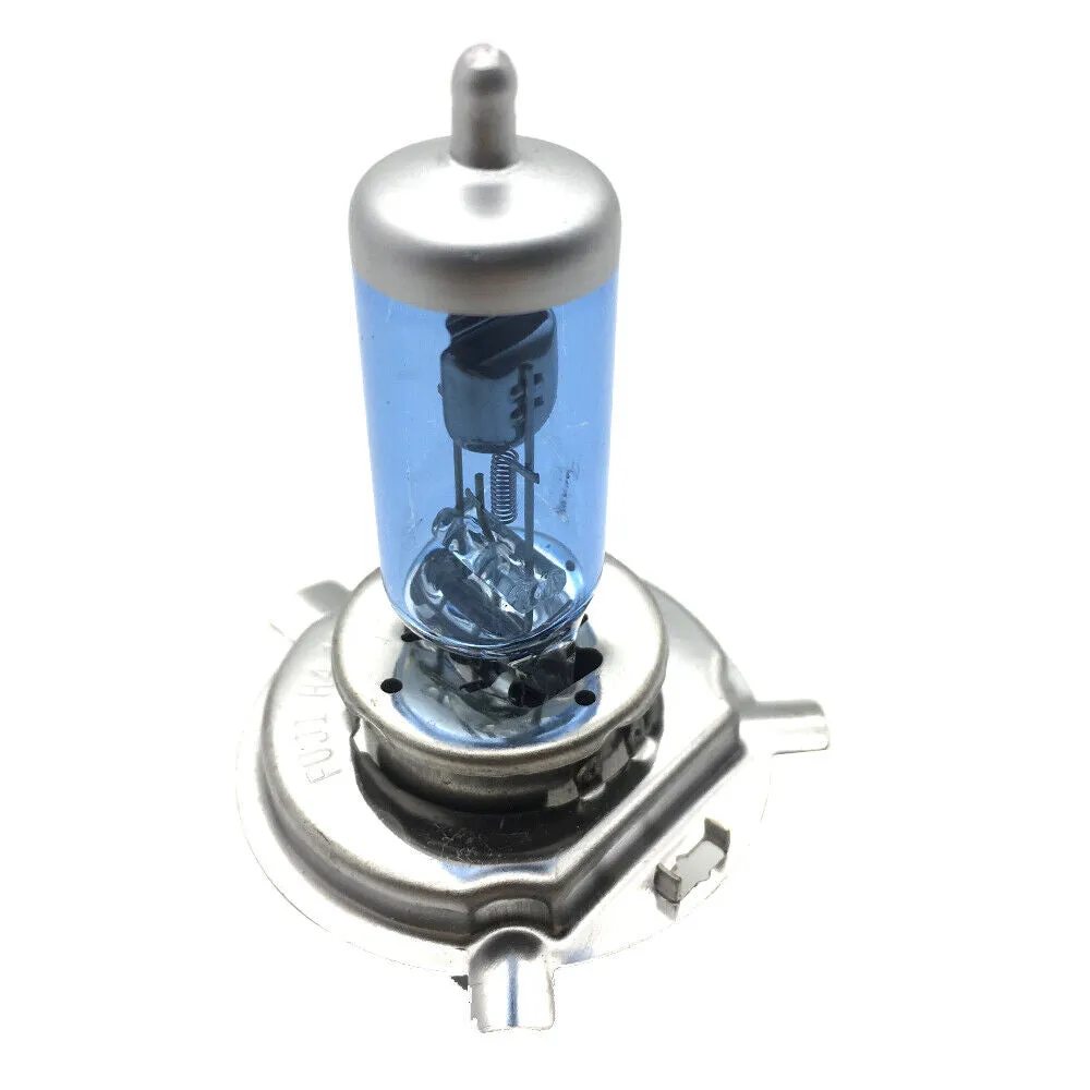 H4 HEADLIGHT GLOBES CAR LIGHT BULBS 6000K 100/90W 12V XENON SUPER WHITE (1 Pair)
