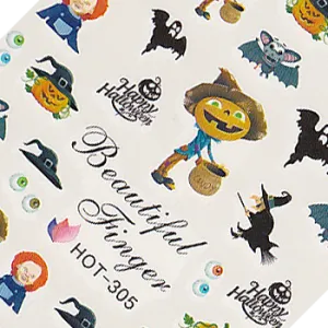 Halloween Pumpkin Large Sheet Water Decal