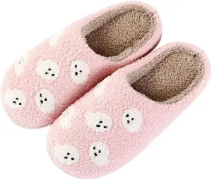 Halloween Pumpkin Slippers for Womens Mens Plush Warm Spooky Lantern Pumpkin Slippers House Shoes