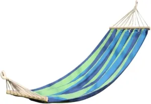 Hammocks Outdoor Hammock Camping Canvas Straight Wooden Stick Anti-Rollover Leisure Single and Double Swing Room Camping Hammocks(A)