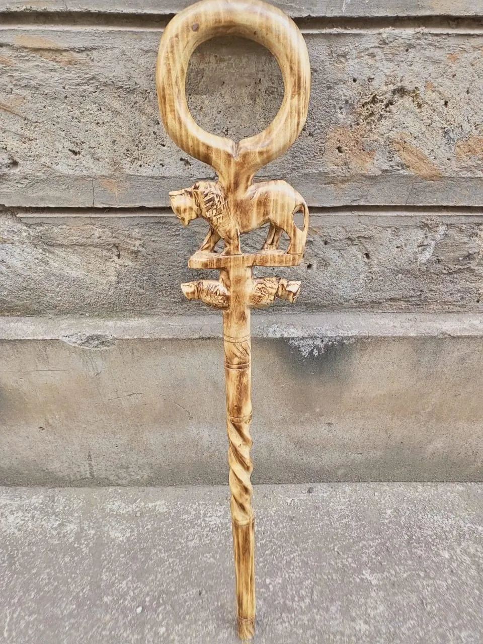 Handcrafted Wooden Walking Stick/Authentic Tribal Hiking Staff/Wooden Walking Cane/Unique Walking Cane Gift