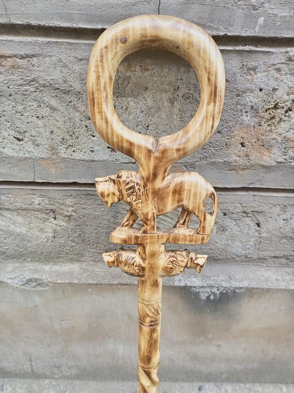 Handcrafted Wooden Walking Stick/Authentic Tribal Hiking Staff/Wooden Walking Cane/Unique Walking Cane Gift