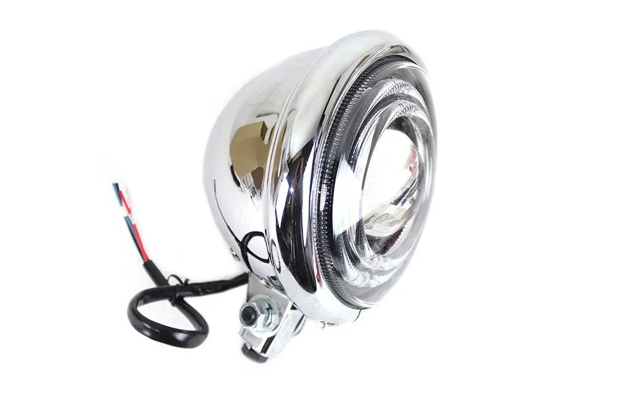HARLEY 5-3/4 inch Bates Style LED Headlamp Chrome fits 0-  All, models