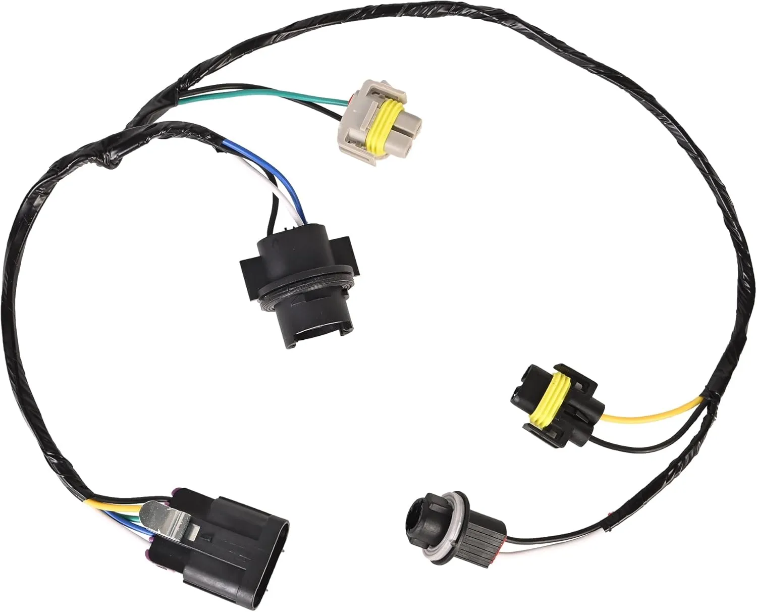 Headlight Wiring Harness Assembly Headlamp Socket Compatible with 2008 2009 2010 2011 2012 Chevy Malibu Replaces 645-539 15930264