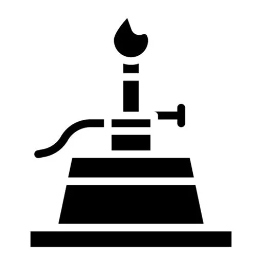 Hex Burner Glyph Icon