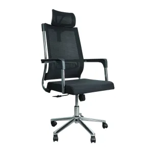 High Back with Headrest Office Executive Chair in Mesh