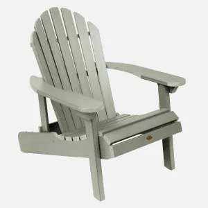highwood Hamilton Made in The USA Folding and Reclining Adirondack Chair, Adult Size, Eucalyptus