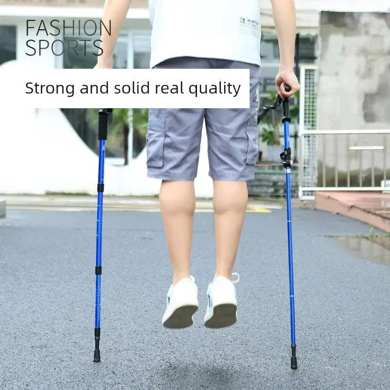 Hiking Collapsible Aluminum Alloy Walking Stick Outdoor