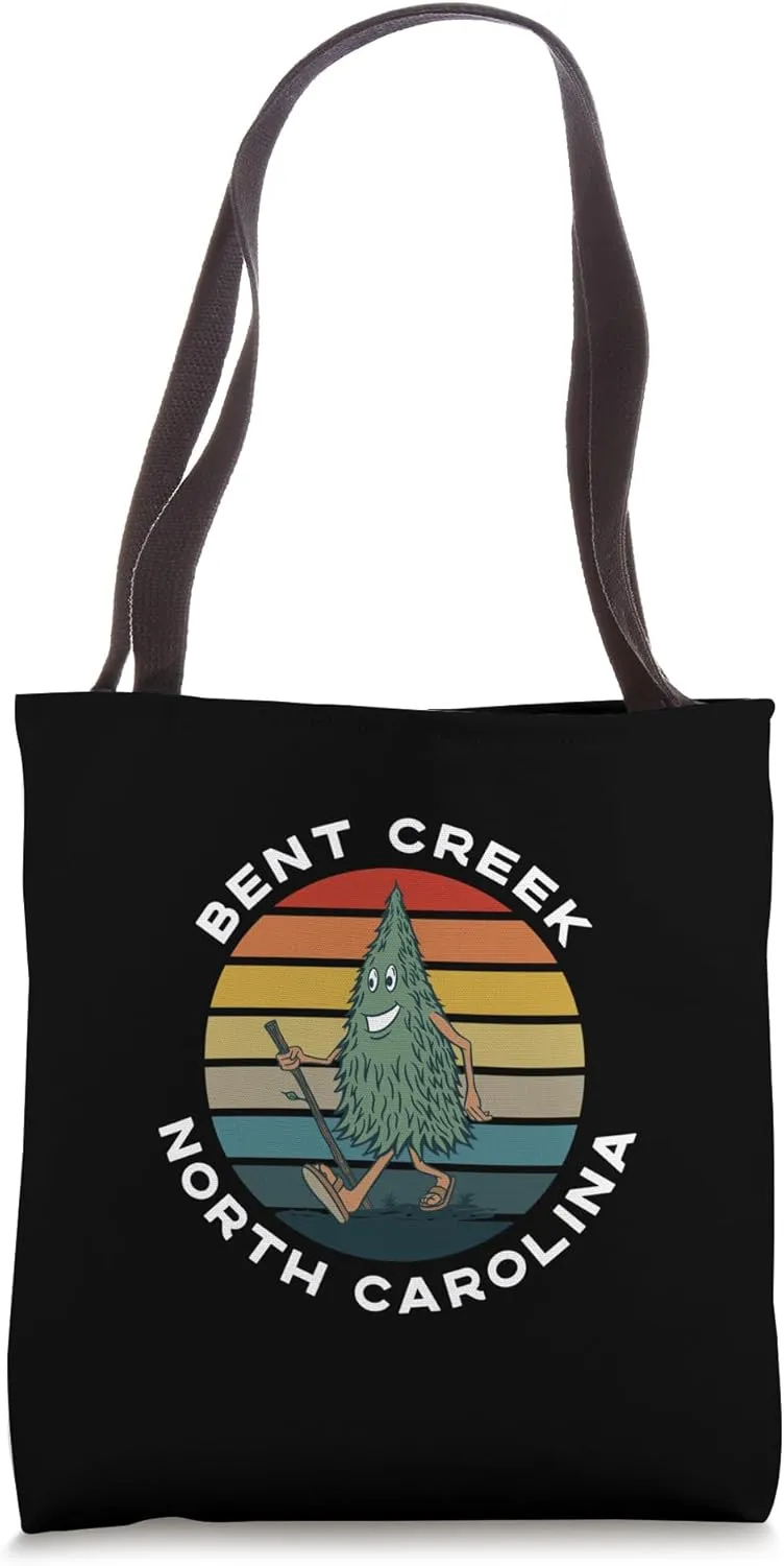 Hiking Tree Bent Creek North Carolina Camping Funny NC Tote Bag