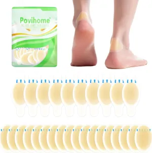Hydrocolloid Blister Bandages Arch Pads - Povihome 28ct Adhesive Blisters Bandages - Waterproof Blister Pads for Heel, Foot, Toe, Fingers - Gel Blister Prevention for Travel,Hiking (Variety Pack)
