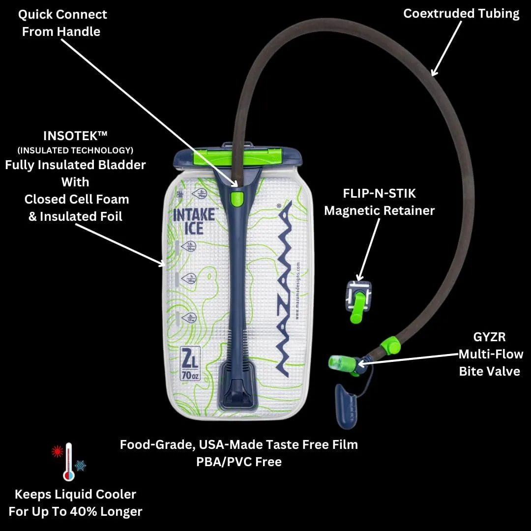 Intake ICE Fully Insulated Hydration Reservoir by Mazama Designs (2L or 3L Capacity)