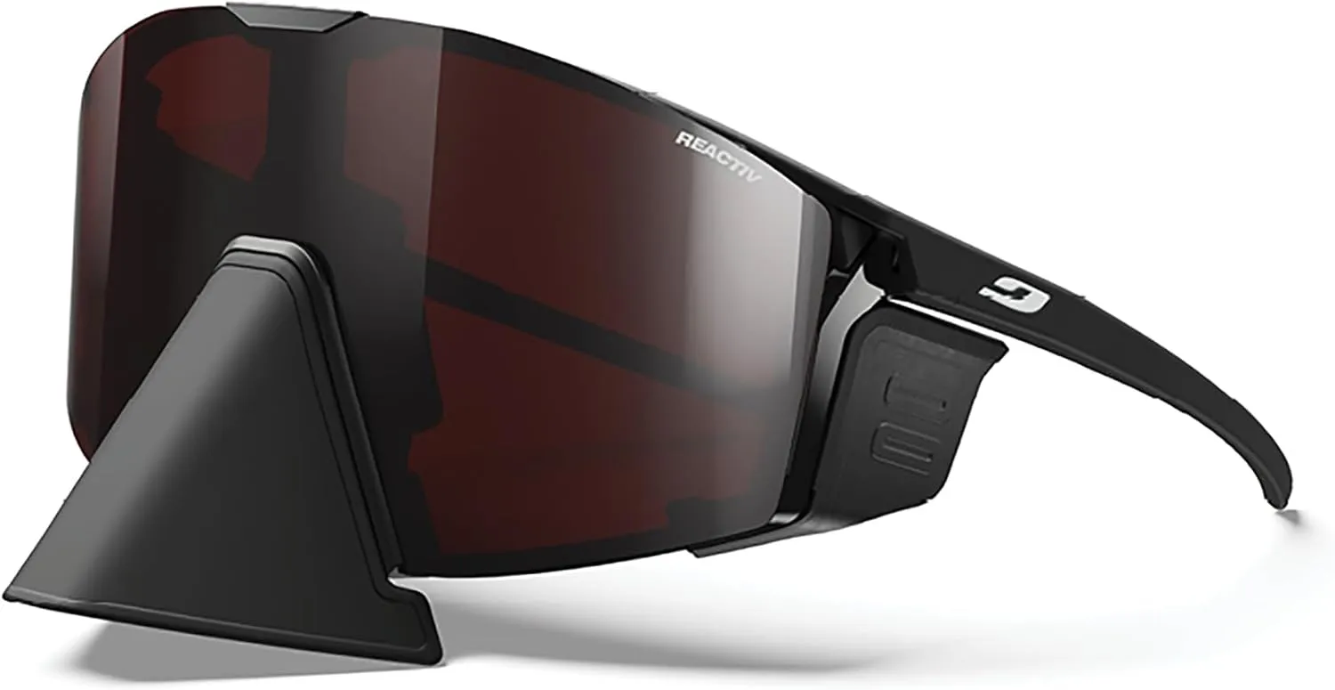 Julbo Edge Performance Sunglasses w/Removable Side Shields for Sports, Biking, Running, Hiking - 100% UV Protection