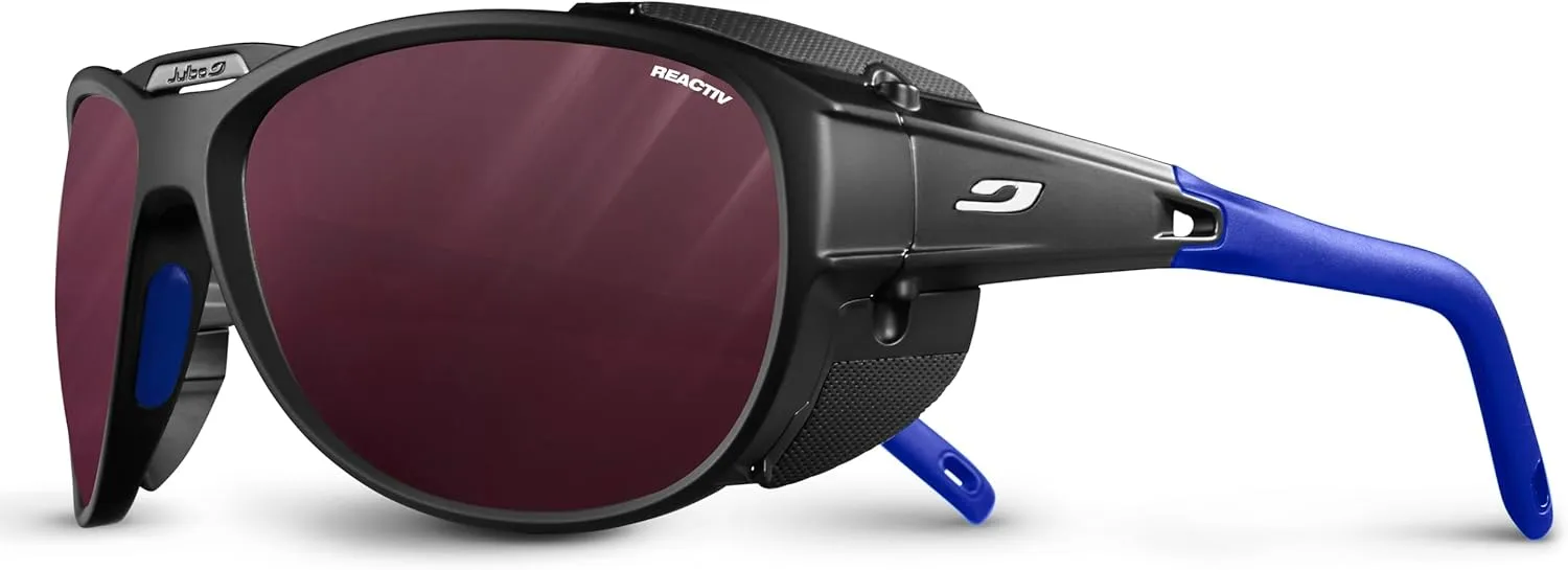 Julbo Explorer 2.0 Glacier Glasses Men & Women/Photochromic lenses for Mountaineers, Hiking, Skiing & Snow travel 100% UV
