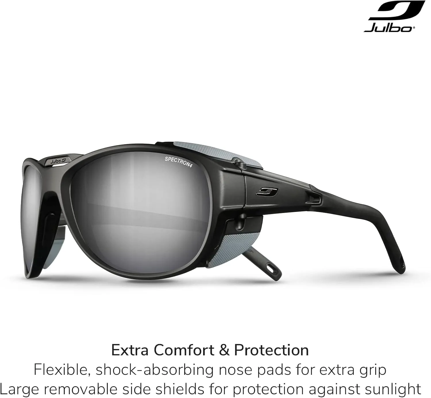 Julbo Explorer 2.0 Glacier Glasses Men & Women/Photochromic lenses for Mountaineers, Hiking, Skiing & Snow travel 100% UV