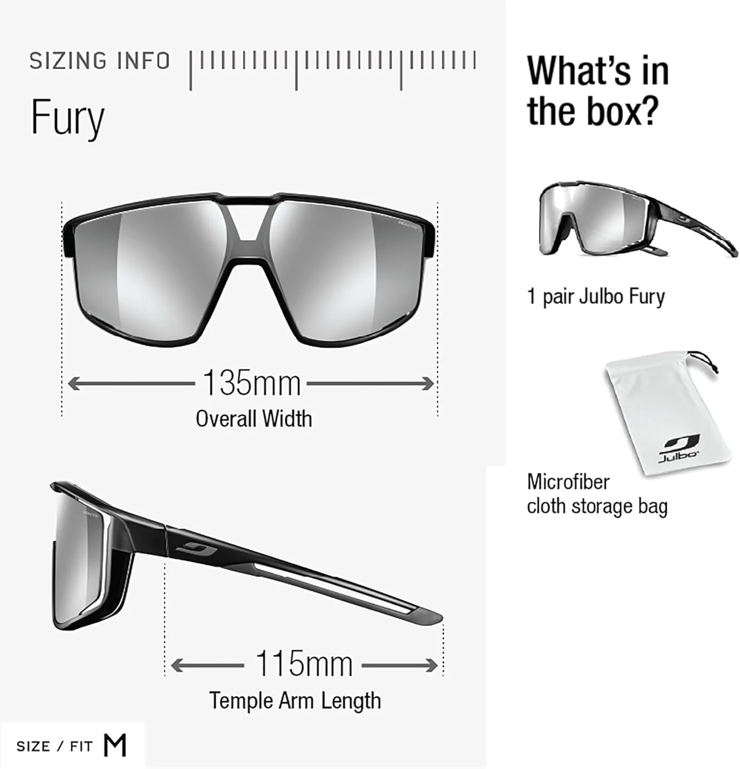 Julbo Fury Performance Sunglasses for Men & Women w/ Full Venting for Running, Hiking, Biking, Cycling - 100% UV Protection