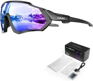 KAPVOE Cycling Glasses Men Women Polarized Sports Sunglasses With 1 Lens Or 5 Lenses MTB Mountain Bike Eyewear - K9408