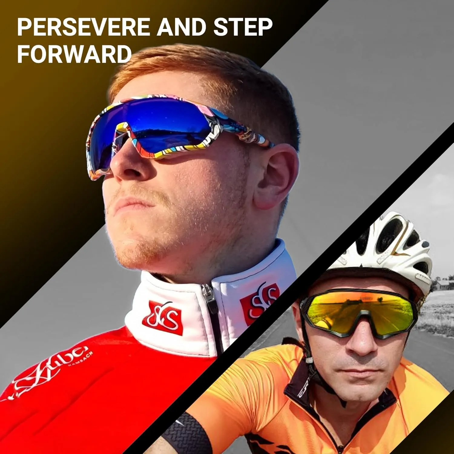 KAPVOE Cycling Glasses Men Women Polarized Sports Sunglasses With 1 Lens Or 5 Lenses MTB Mountain Bike Eyewear - K9408