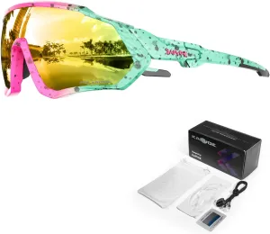 KAPVOE Cycling Glasses Men Women Polarized Sports Sunglasses With 1 Lens Or 5 Lenses MTB Mountain Bike Eyewear - K9408