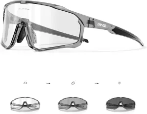 KAPVOE Photochromic Cycling Glasses Men Women Clear Mountain Bike Sunglasses MTB Sports Transition Triathlon Running - K93