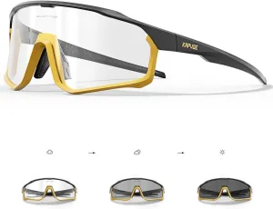 KAPVOE Photochromic Cycling Glasses Men Women Clear Mountain Bike Sunglasses MTB Sports Transition Triathlon Running - K93
