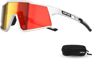 KAPVOE Polarized Glasses With 1 Lens Or 4 Lens UV Protection for Women Men Cycling Sunglasses Tr90 Frame Sports Bike K9022