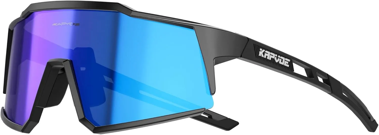 KAPVOE Polarized Glasses With 1 Lens Or 4 Lens UV Protection for Women Men Cycling Sunglasses Tr90 Frame Sports Bike K9022