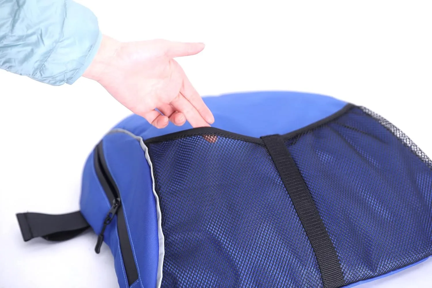 Kayak Seat Back Storage Bag, Portable 600D Oxford Waterproof Organizer Adjustable Adhesive Straps Mesh Pouch for Marine Kayaking Chair Backrest Seat