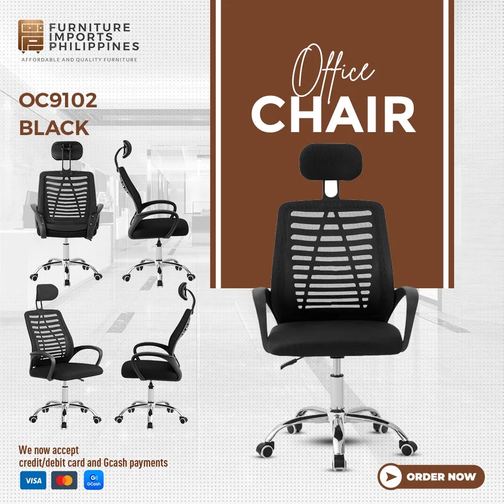 KIANNA Mesh Office Chair with Chrome Legs - Adjustable Height & Ergonomic Design