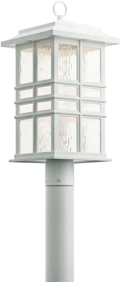 Kichler 49832WH Craftsman/Mission One Light Outdoor Post Mount from Beacon Square Collection in White Finish
