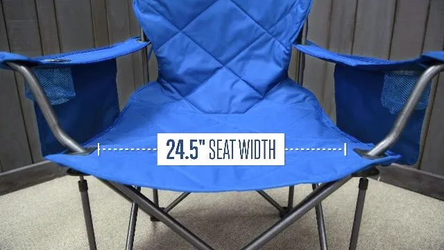 King Kong Camping Chairs for Adults with Mesh Cup Holders and Pockets