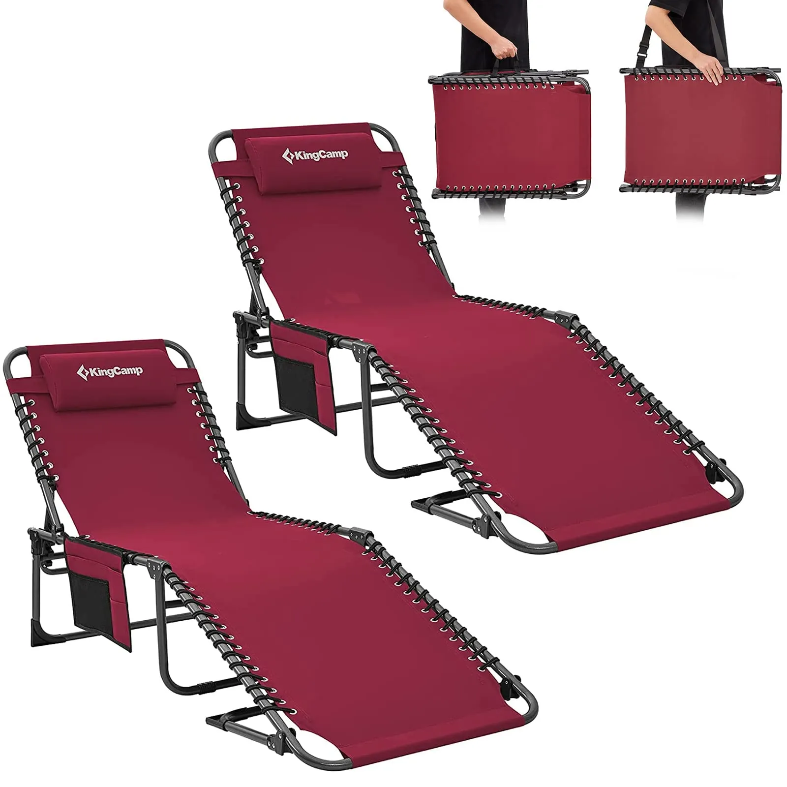 KingCamp BERLIN Outdoor Chaise Lounge Chair