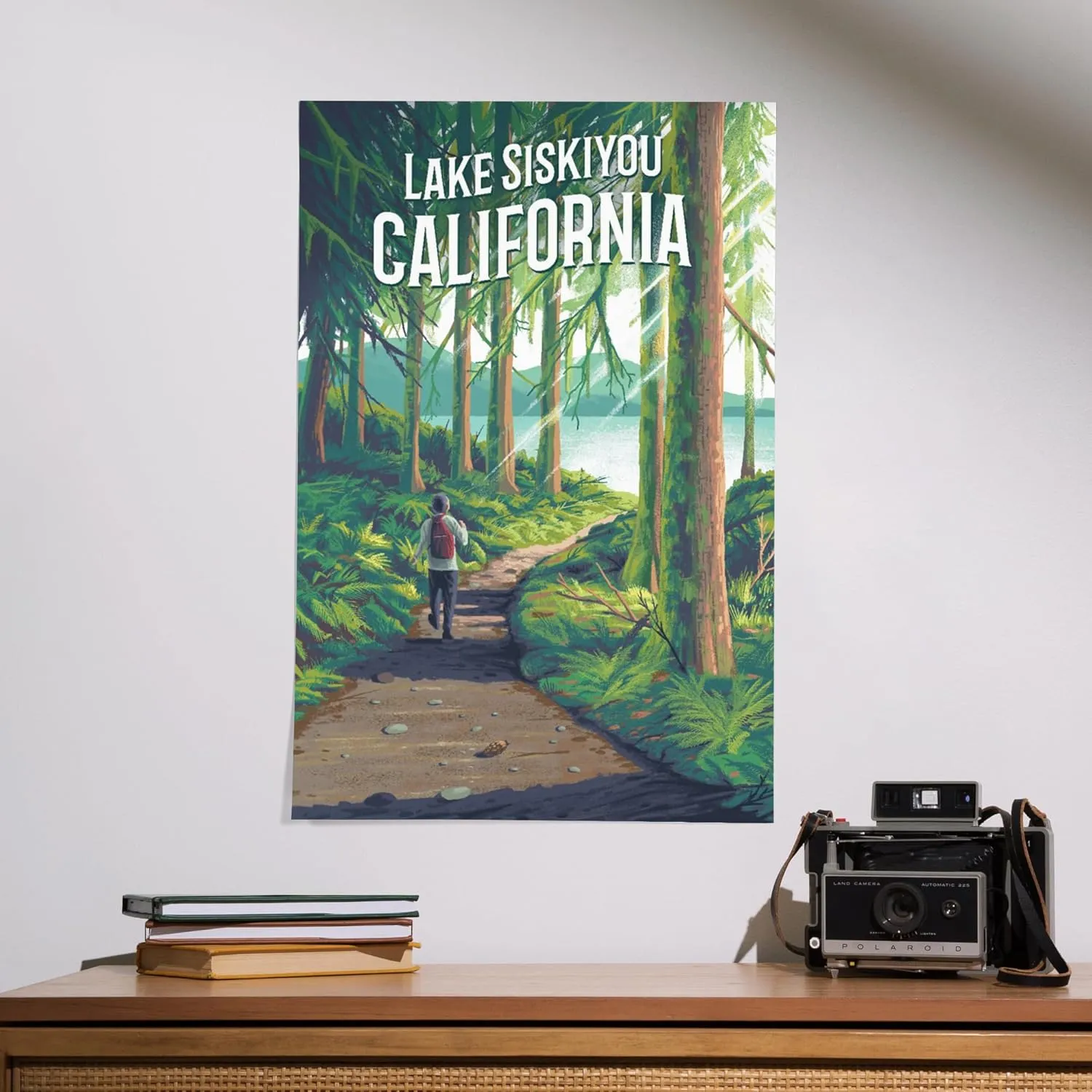 Lantern Press 16x24 Inch Giclee Art Print Wall Decor, Lake Siskiyou, California, Walk In The Woods, Day Hike