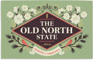Lantern Press 16x24 Inch Giclee Print, North Carolina, State Motto Crest, State Series