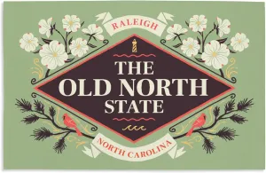 Lantern Press 16x24 Inch Giclee Print, Raleigh, North Carolina, State Motto Crest, State Series