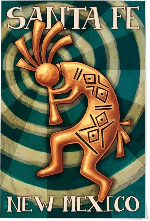 Lantern Press 36x54 Inch Giclee Print, Santa Fe, New Mexico, Kokopelli